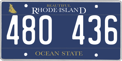 RI license plate 480436