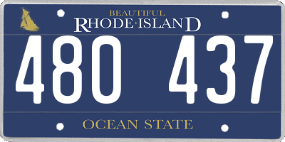 RI license plate 480437