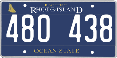 RI license plate 480438