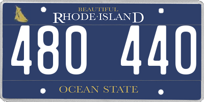 RI license plate 480440