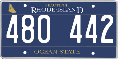 RI license plate 480442
