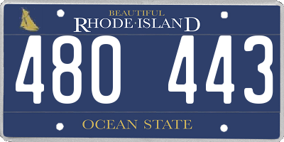 RI license plate 480443