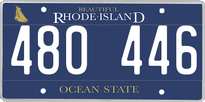 RI license plate 480446