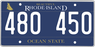 RI license plate 480450