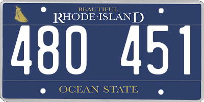 RI license plate 480451