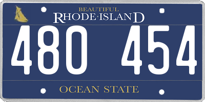 RI license plate 480454