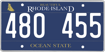 RI license plate 480455