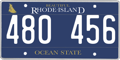 RI license plate 480456