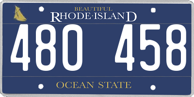 RI license plate 480458