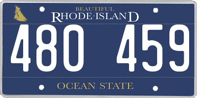 RI license plate 480459