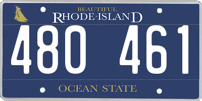 RI license plate 480461