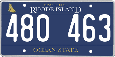 RI license plate 480463