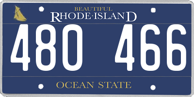 RI license plate 480466