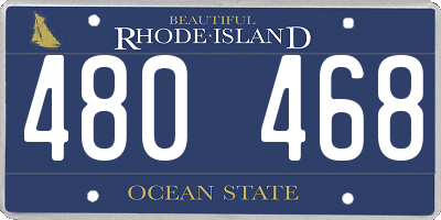 RI license plate 480468