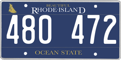 RI license plate 480472