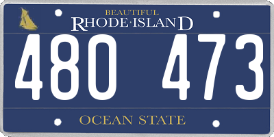 RI license plate 480473