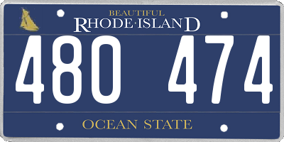 RI license plate 480474