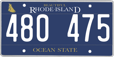 RI license plate 480475