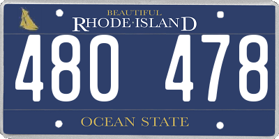 RI license plate 480478