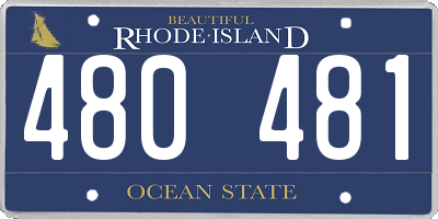 RI license plate 480481
