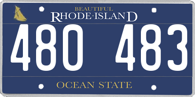 RI license plate 480483