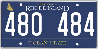 RI license plate 480484