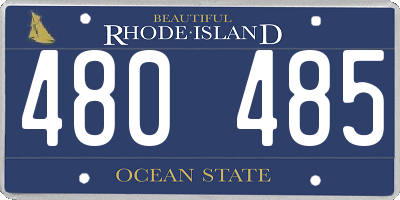 RI license plate 480485