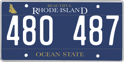 RI license plate 480487