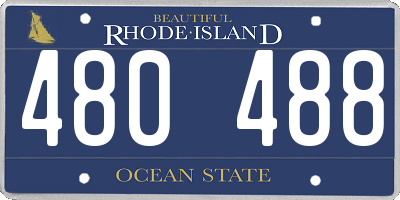 RI license plate 480488