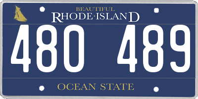 RI license plate 480489