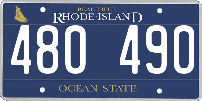 RI license plate 480490