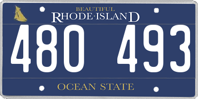 RI license plate 480493