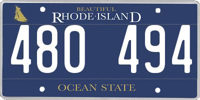 RI license plate 480494