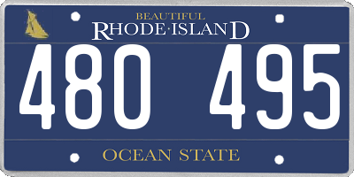 RI license plate 480495