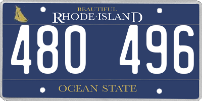 RI license plate 480496