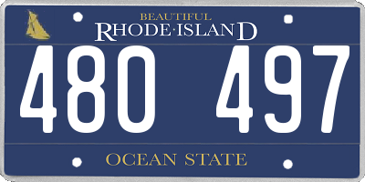 RI license plate 480497