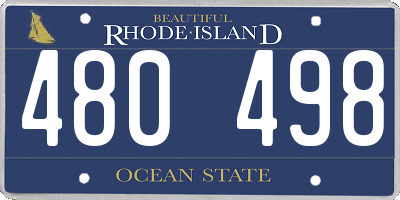 RI license plate 480498