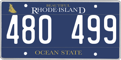 RI license plate 480499