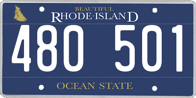 RI license plate 480501