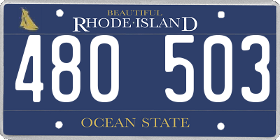 RI license plate 480503