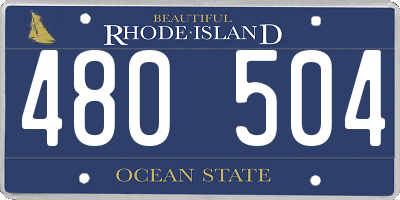 RI license plate 480504
