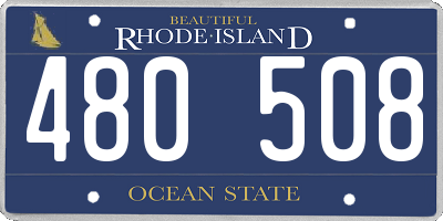 RI license plate 480508