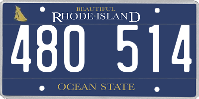 RI license plate 480514