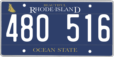 RI license plate 480516
