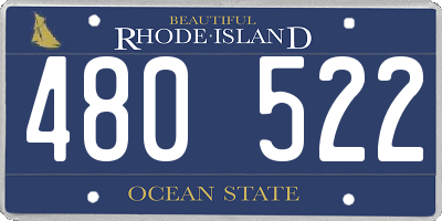 RI license plate 480522