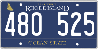 RI license plate 480525
