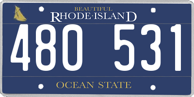 RI license plate 480531