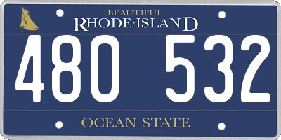 RI license plate 480532