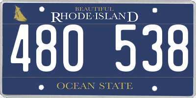 RI license plate 480538