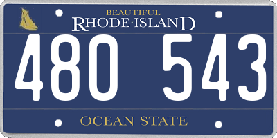 RI license plate 480543